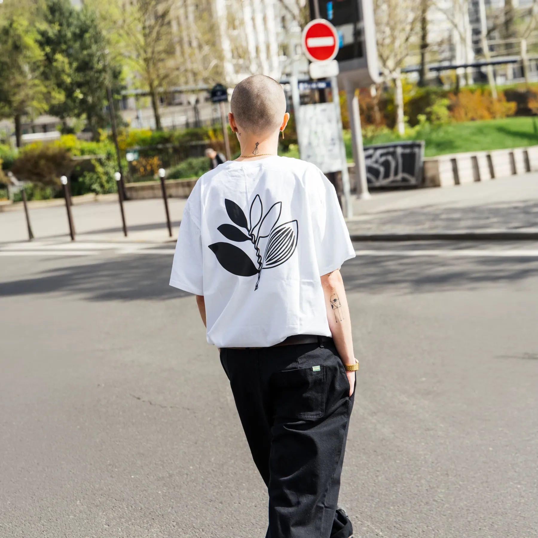 Magenta Yin T-Shirt White