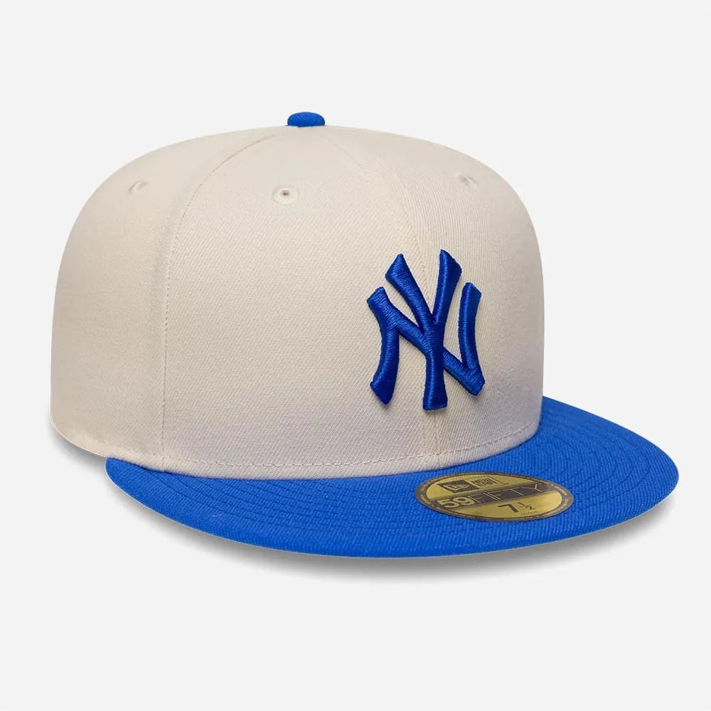 Casquette New Era 59FIFTY Yankees Crème Bleu Fitted League Essential