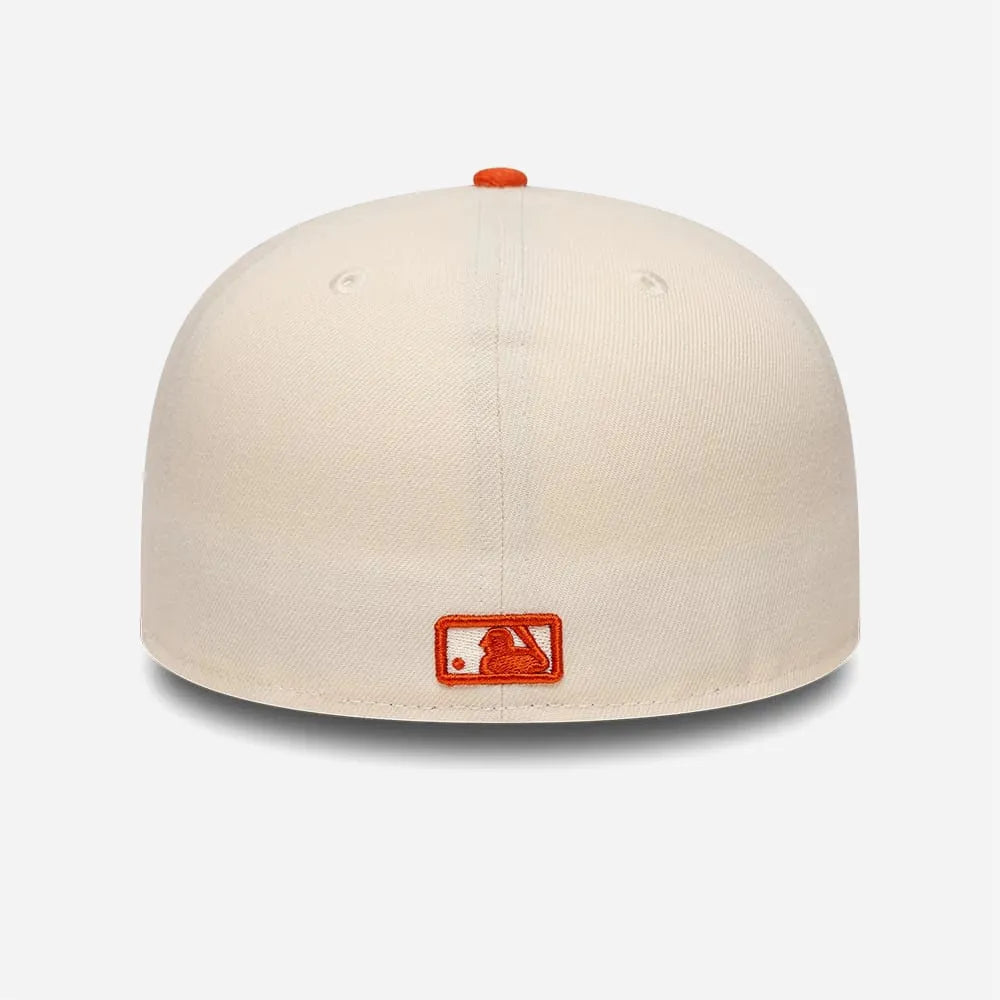 New Era 59FIFTY Yankees Cream Orange Fitted League Essential Cap