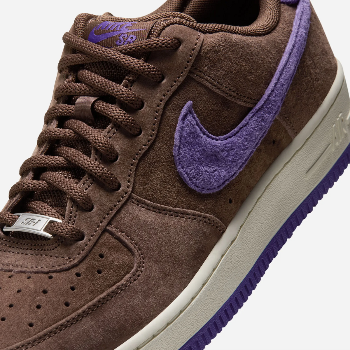Nike SB Air Force 1 Light Chocolate Court Purple - Geo Edition