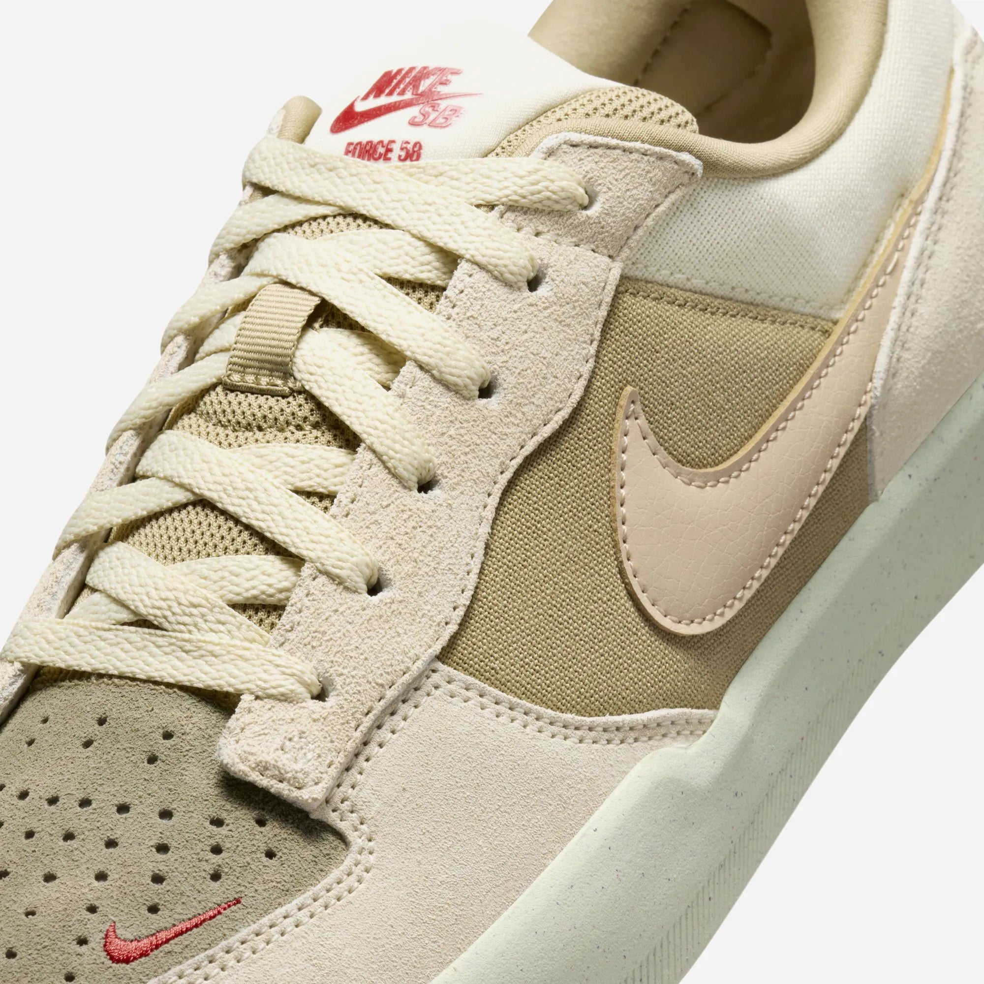 Nike SB Force 58 Sneakers Coconut Milk Linen Neutral Olive