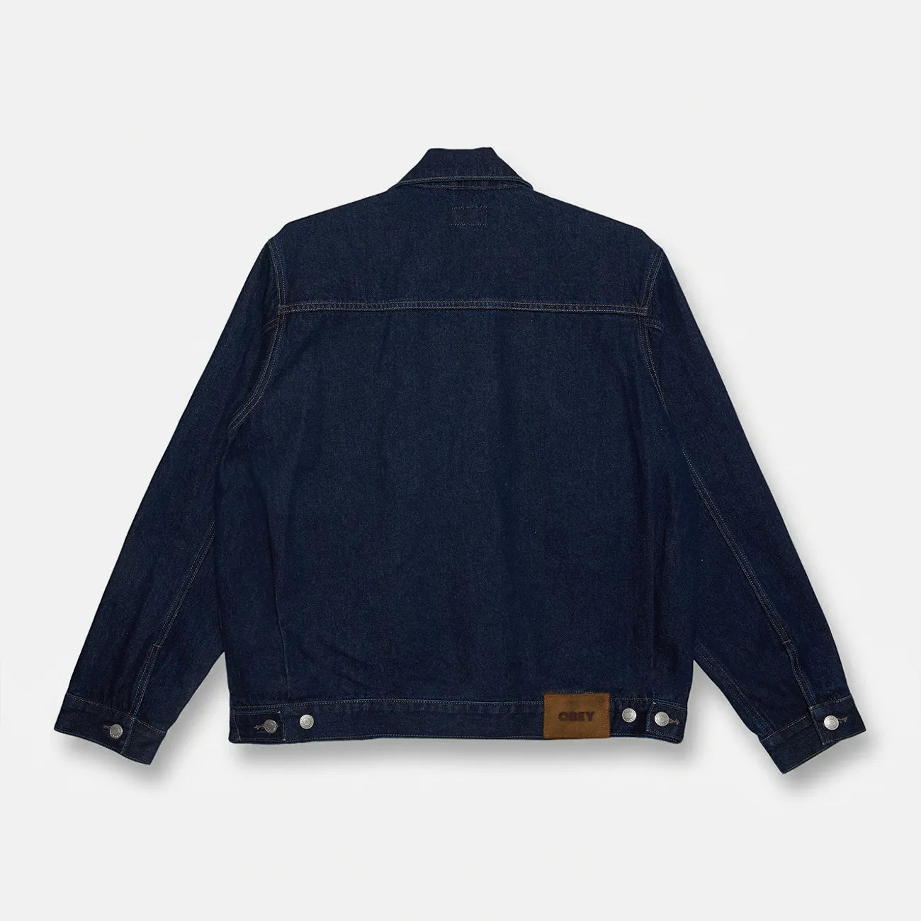 Obey Base Trucker Jacket Rinse Indigo