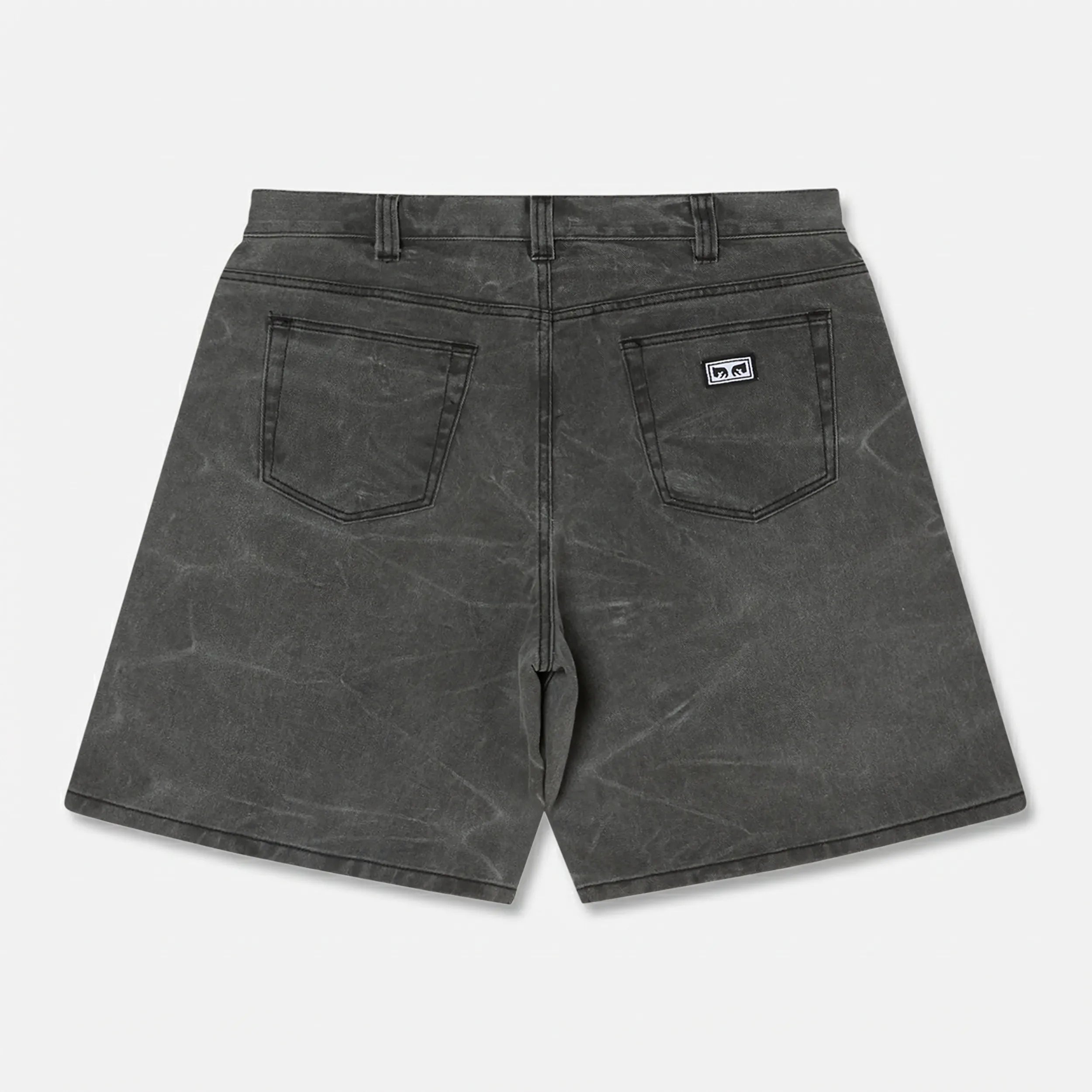 OBEY - Bigwig Baggy Denim Short Black Wrinkle Wash