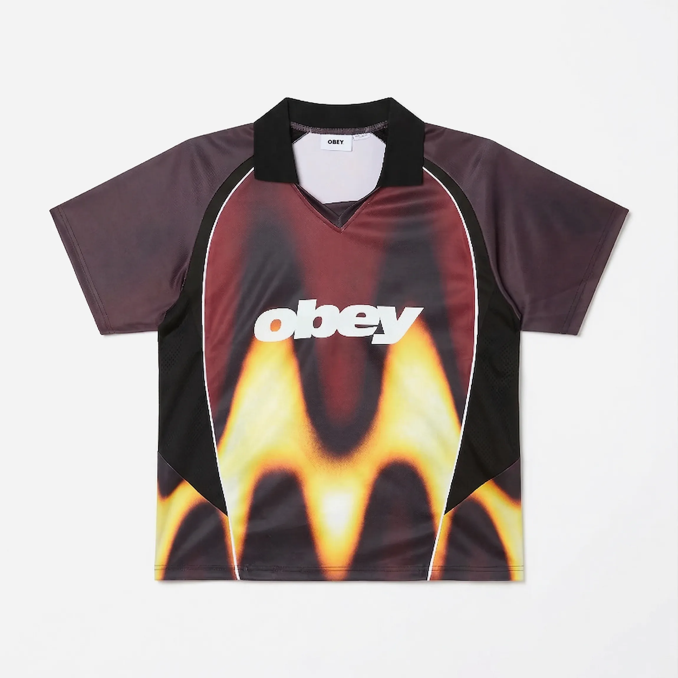 Maillot OBEY - Blurred Soccer Jersey Burnt Red