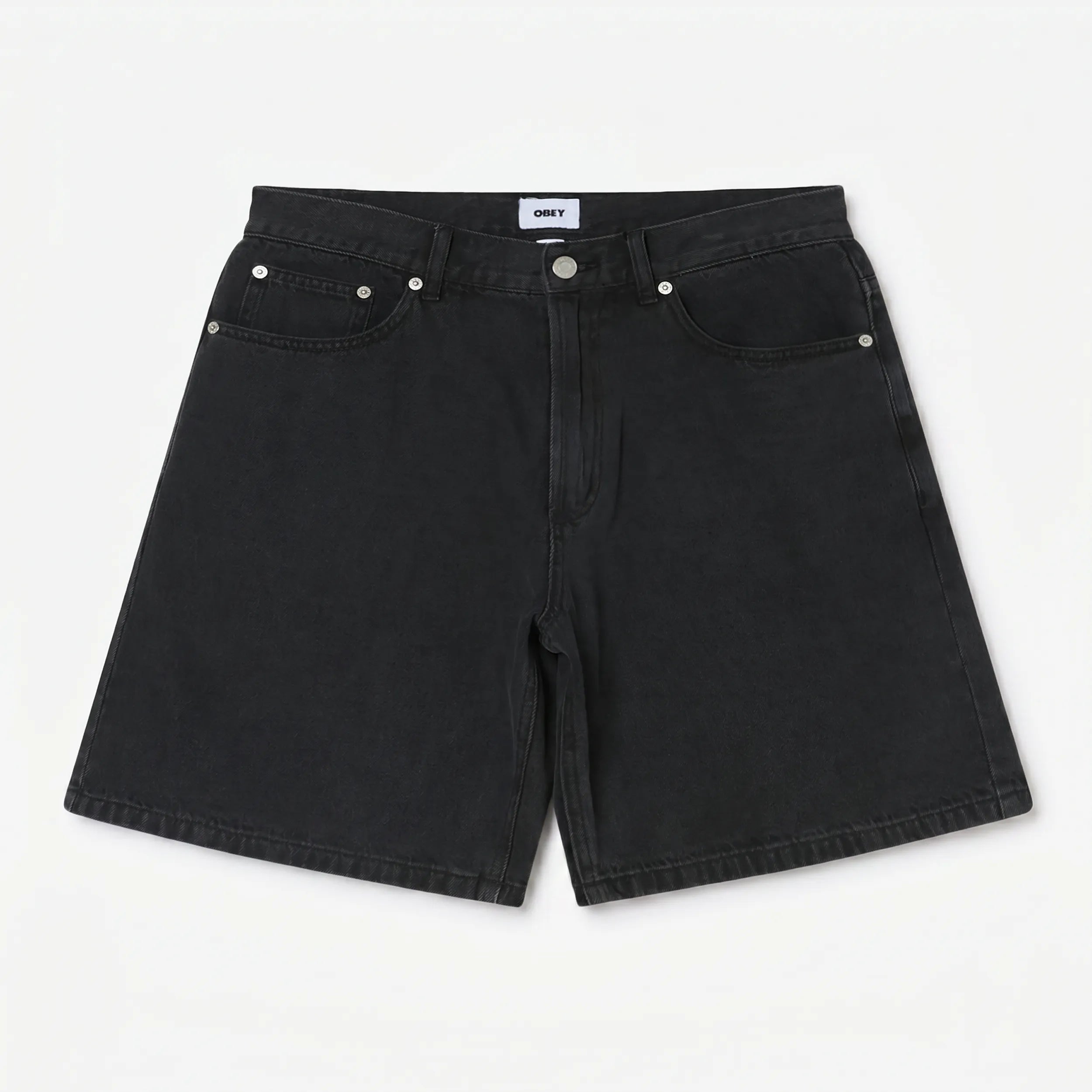 Short Denim Obey Emerson Washed Black