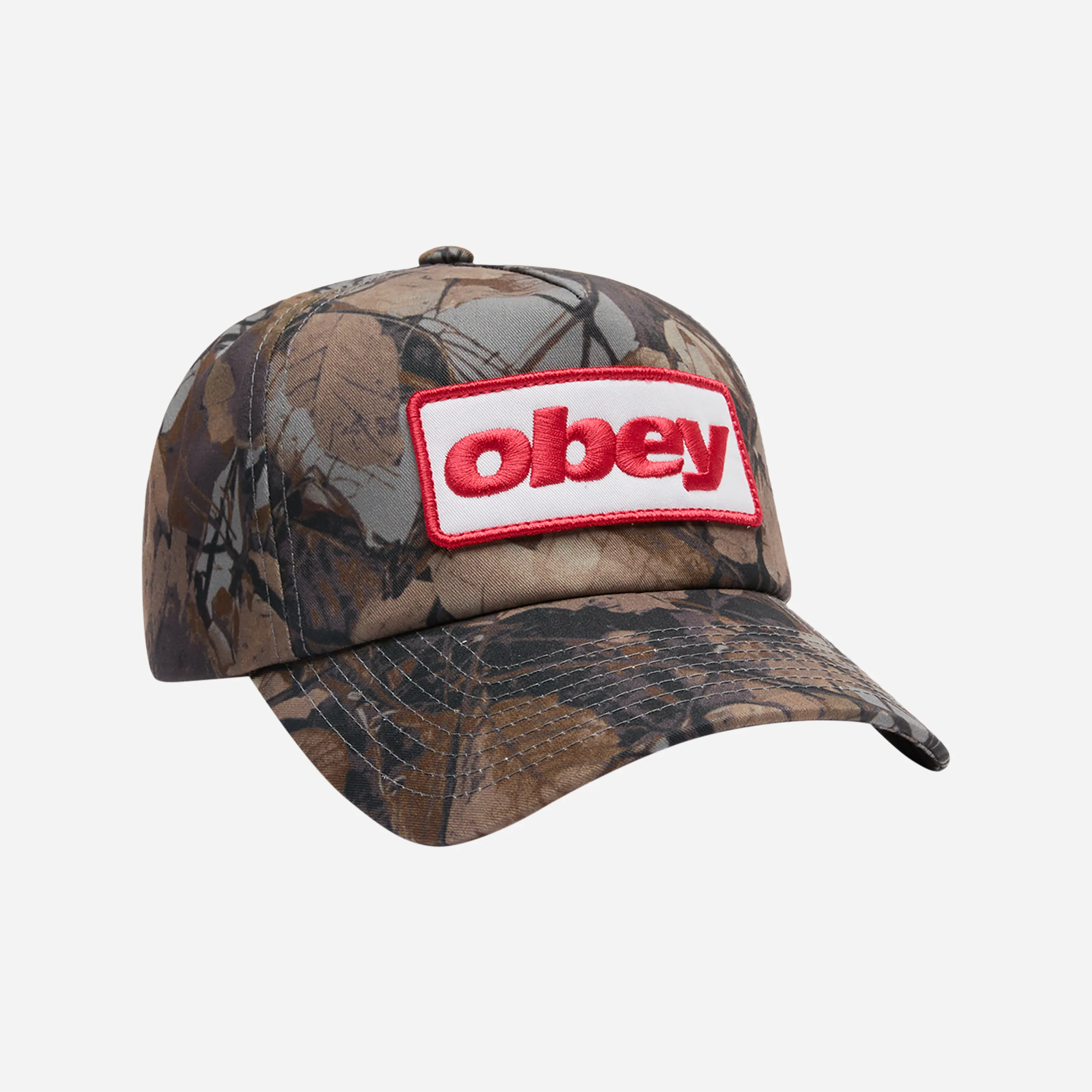 Obey Ranch 5 Panel Snapback Cap Fence Camo
