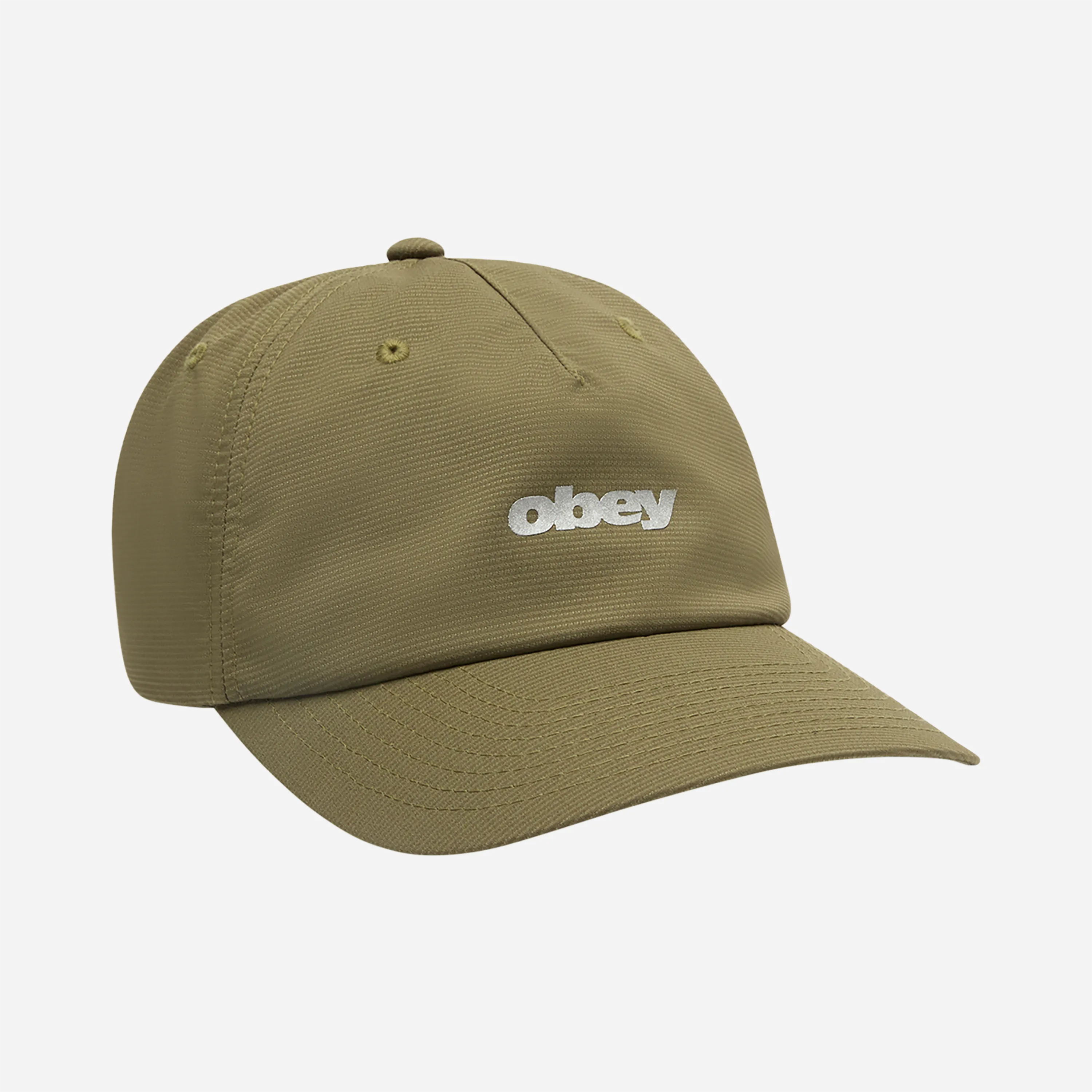 Obey Stride 5 Panel Strapback Cap Olive