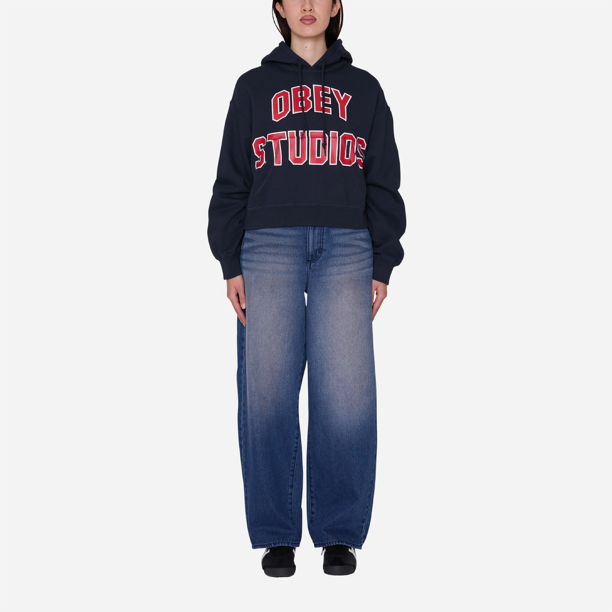 Obey Studios Collegiate Pullover Dark Navy