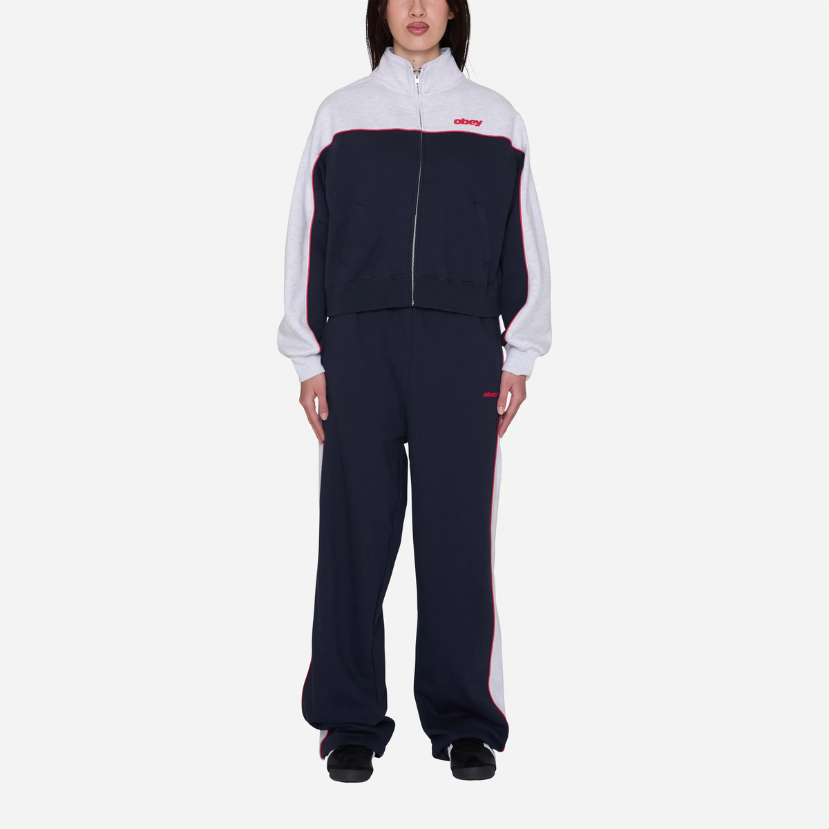 Veste Obey Zeno Mock Neck Zip Up Dark Navy Multi