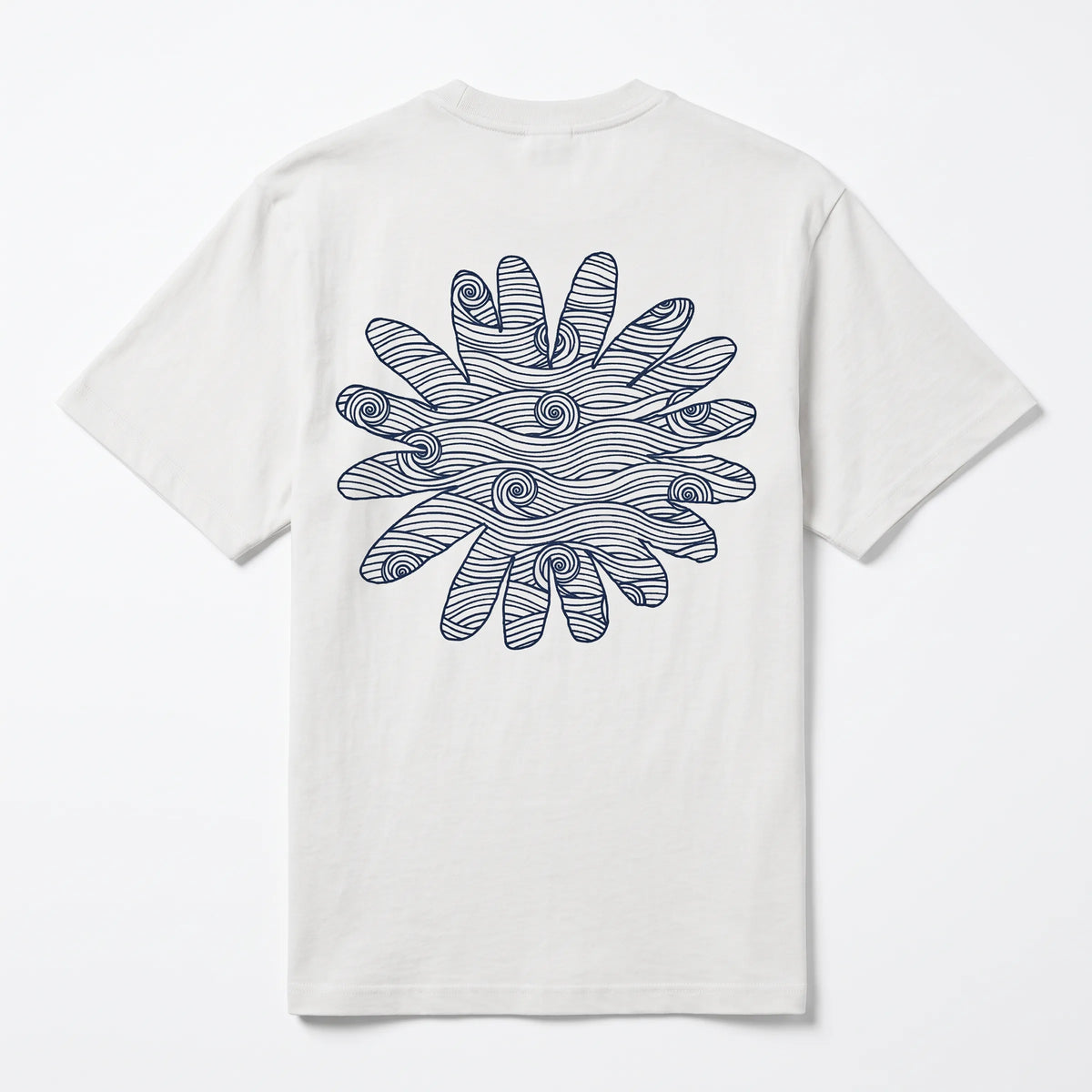 Onze Metres Carres Biarritz Tee White Navy