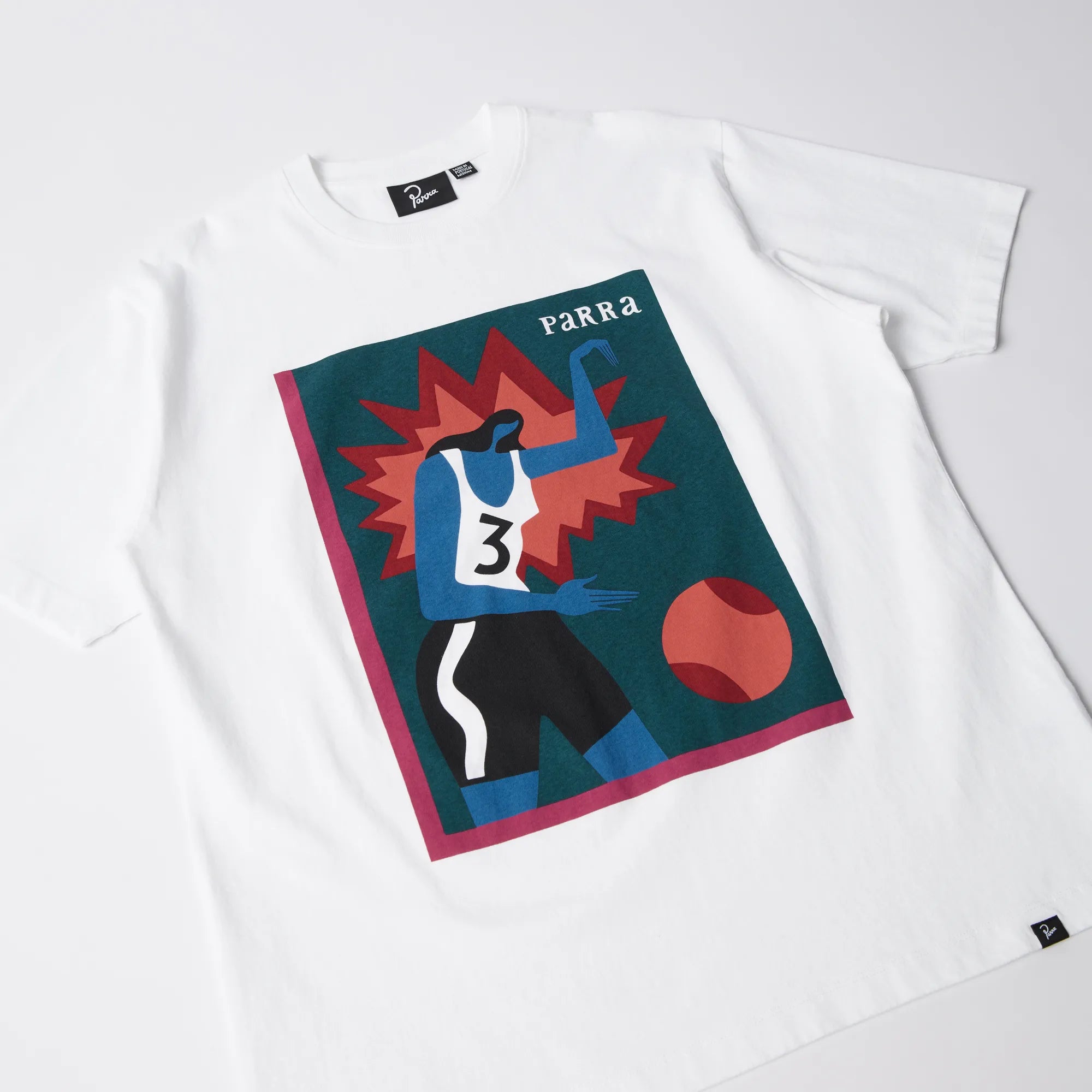 T Shirt Parra Baseketball White