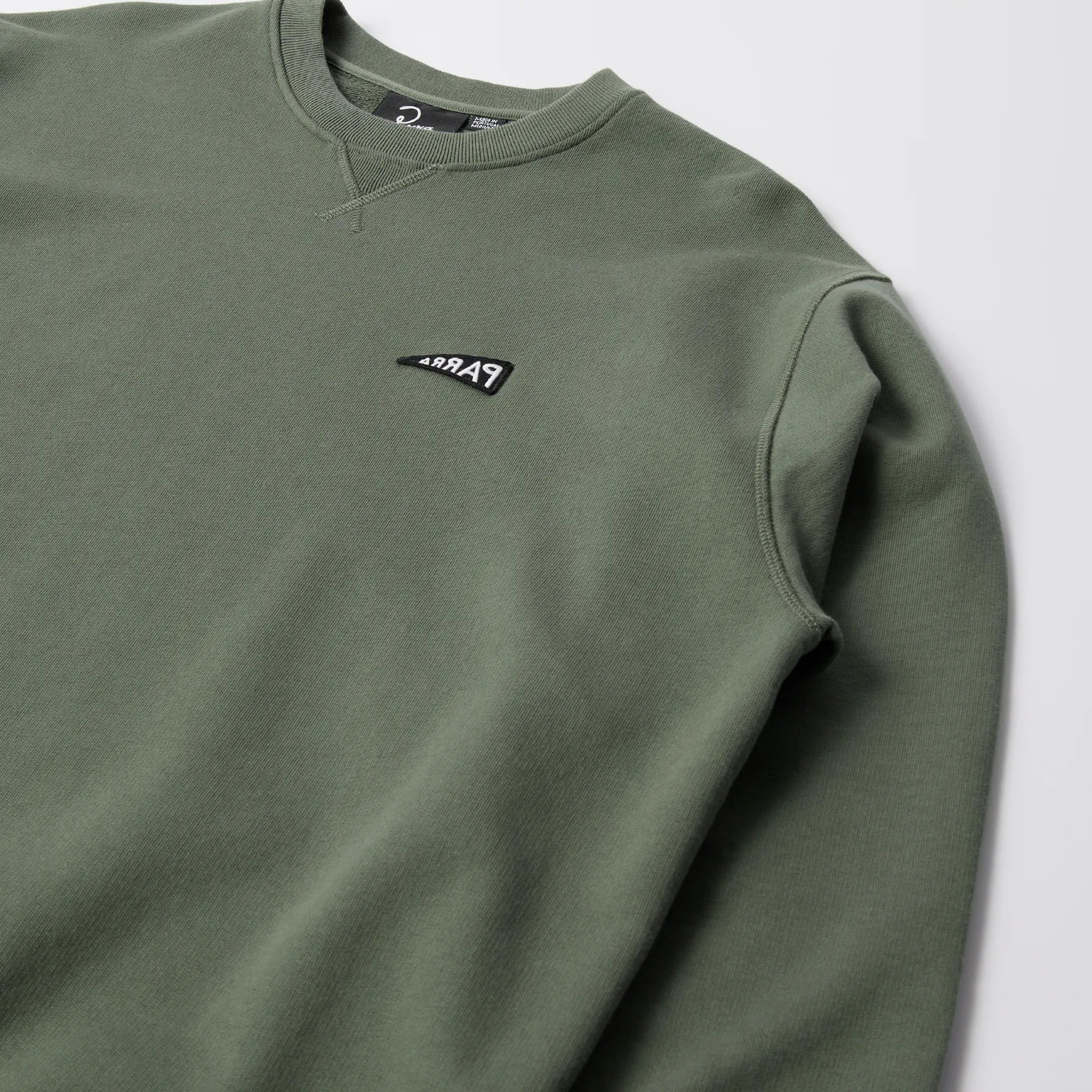 Parra Flag Logo Crew Neck Sweatshirt Green