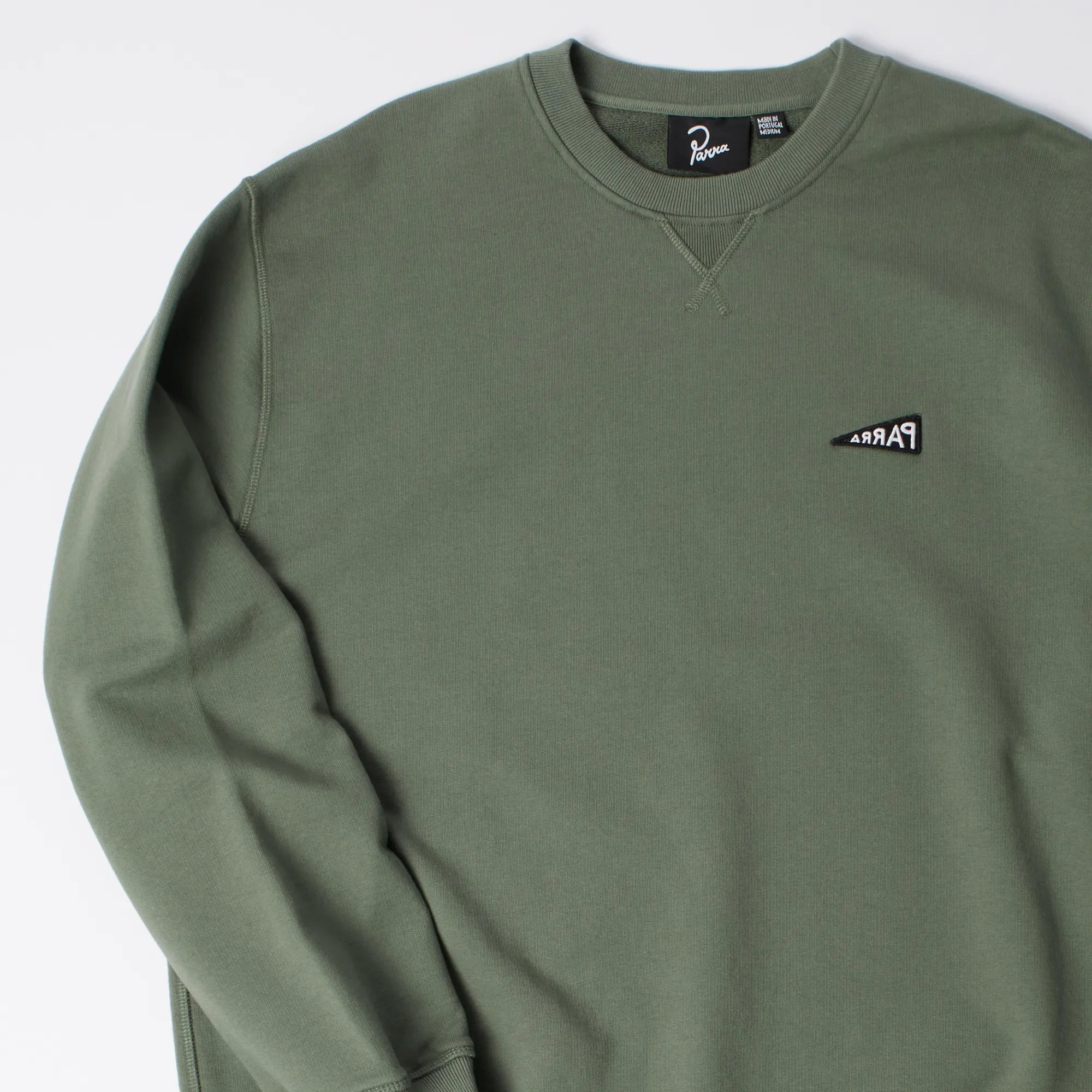 Parra Flag Logo Crew Neck Sweatshirt Green