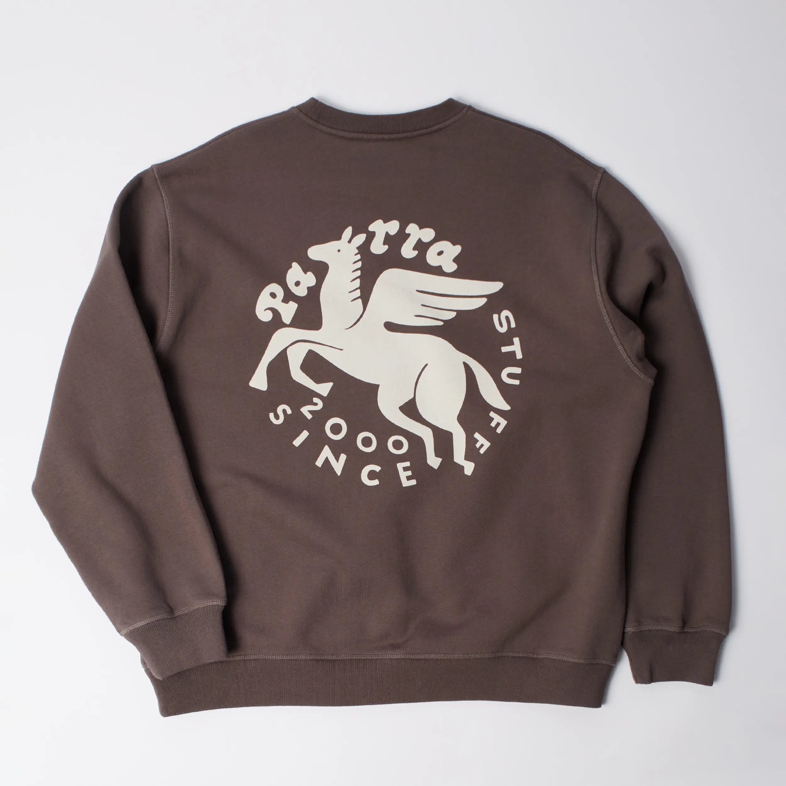 Parra Gasoline Crewneck Sweatshirt Brown