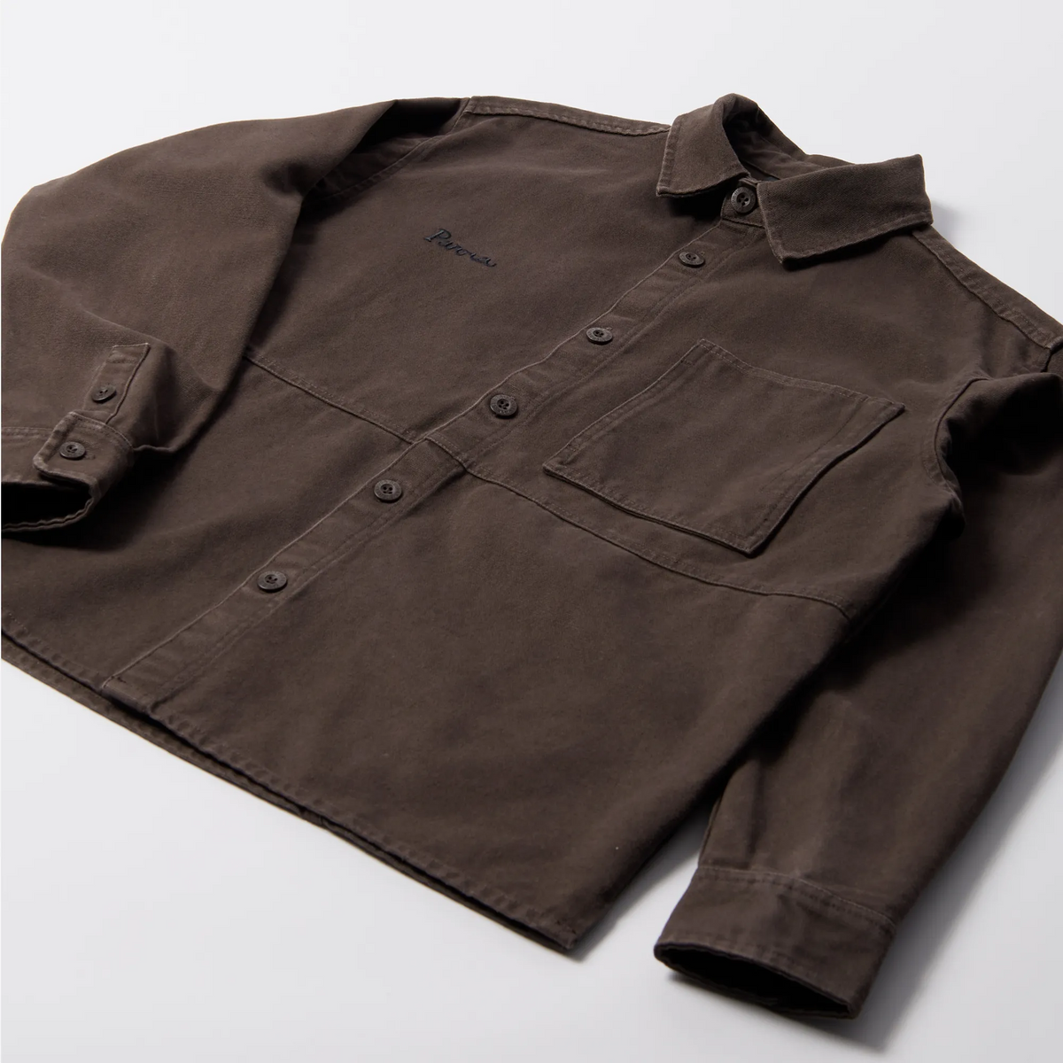 Chemise By Parra Non Loud Long Sleeve Dark Brown