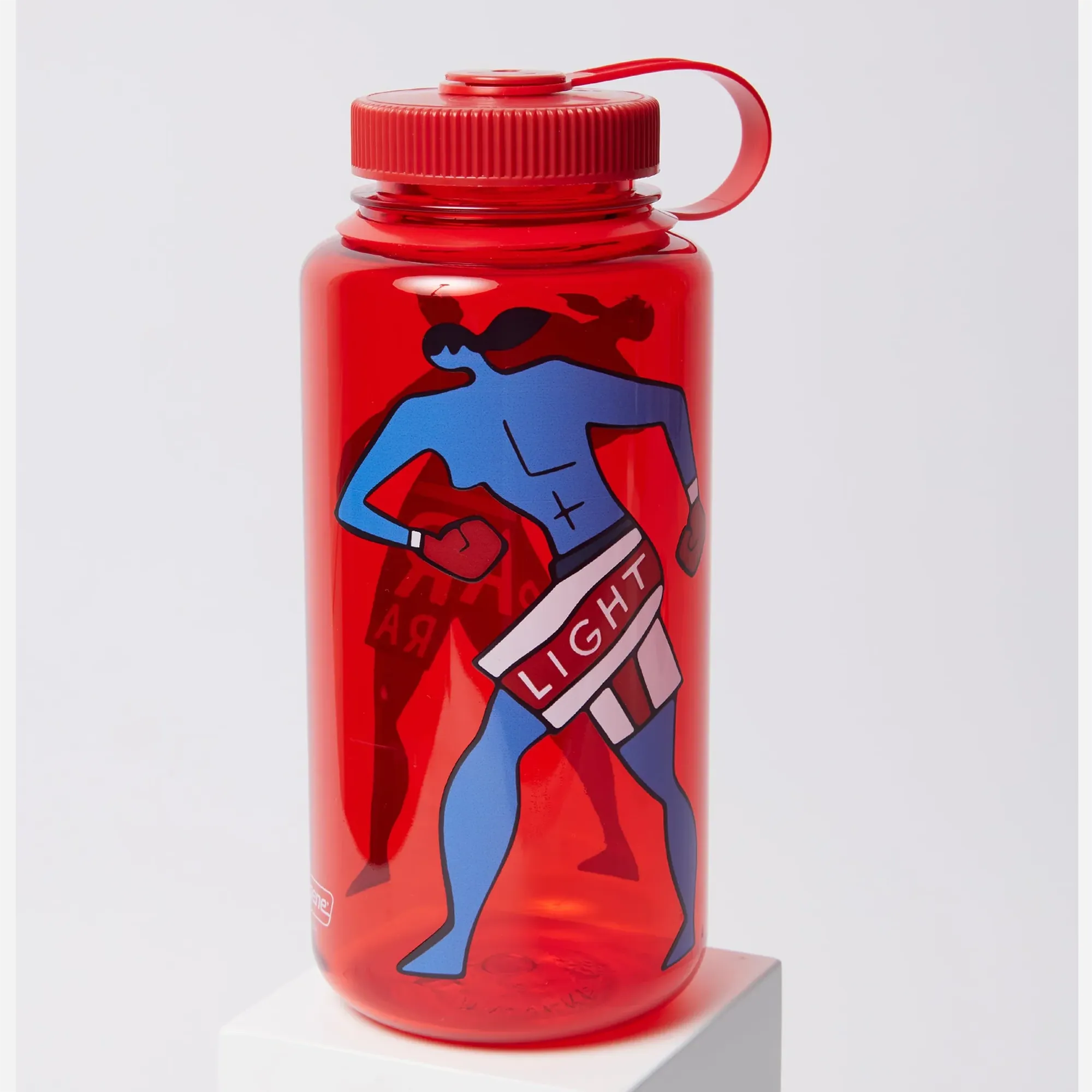 Parra x Nalgene red 1L bottle with Water Slapped artwork