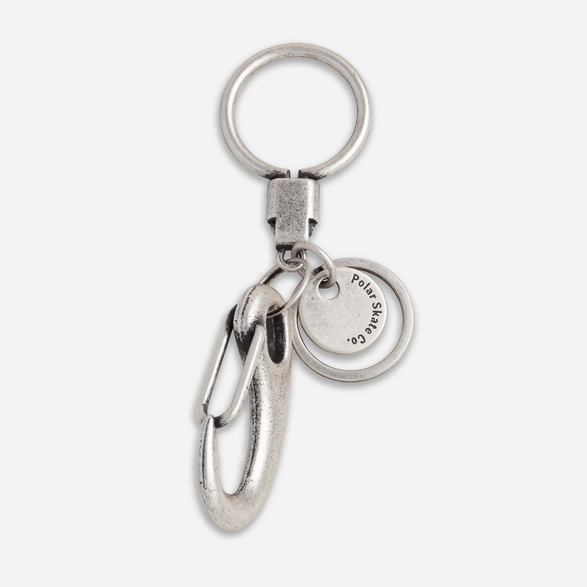 Polar Skate Co. Hook Key Ring Brushed Silver