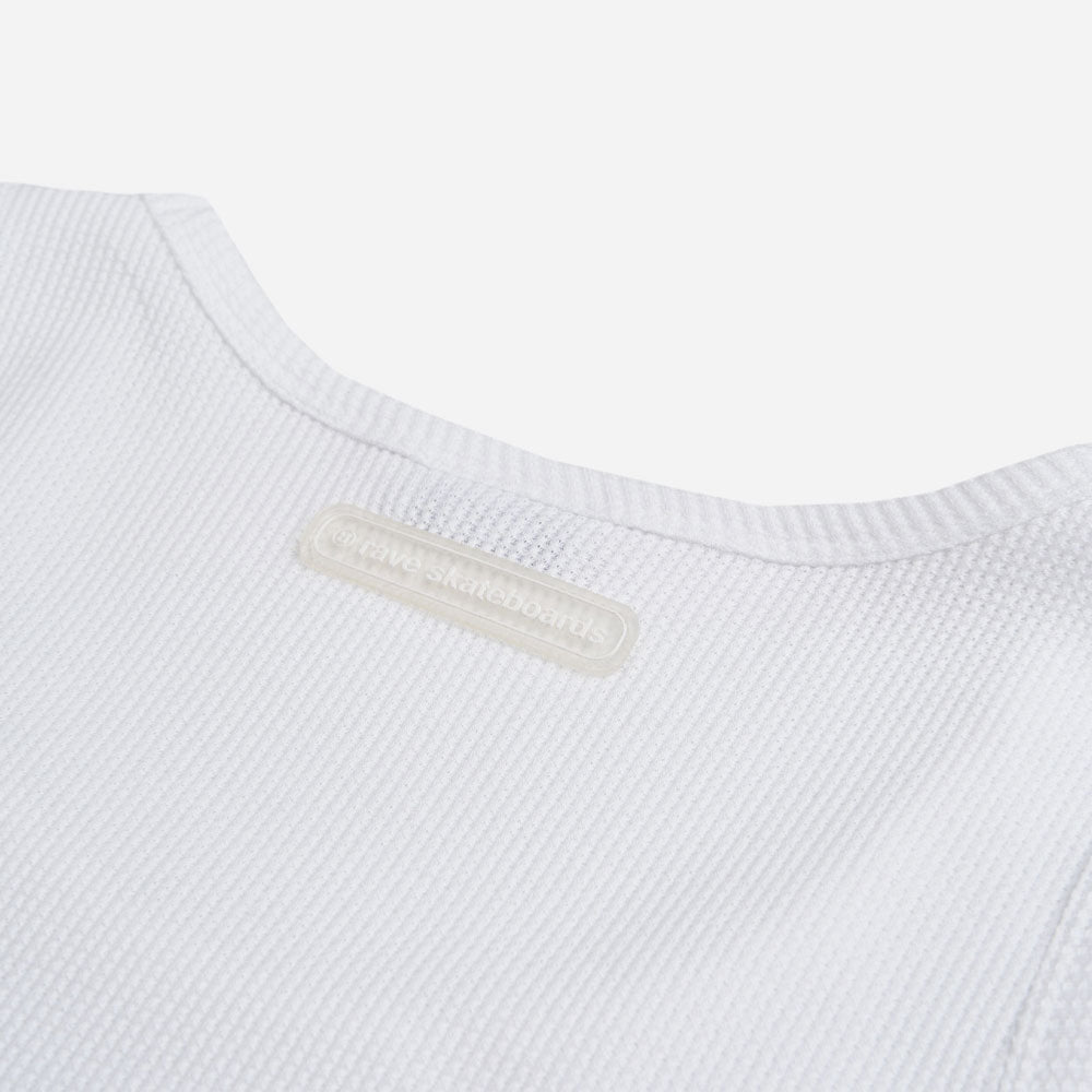 RAVE SKATEBOARDS - NO LEAK WAFFLE TANK TOP - White