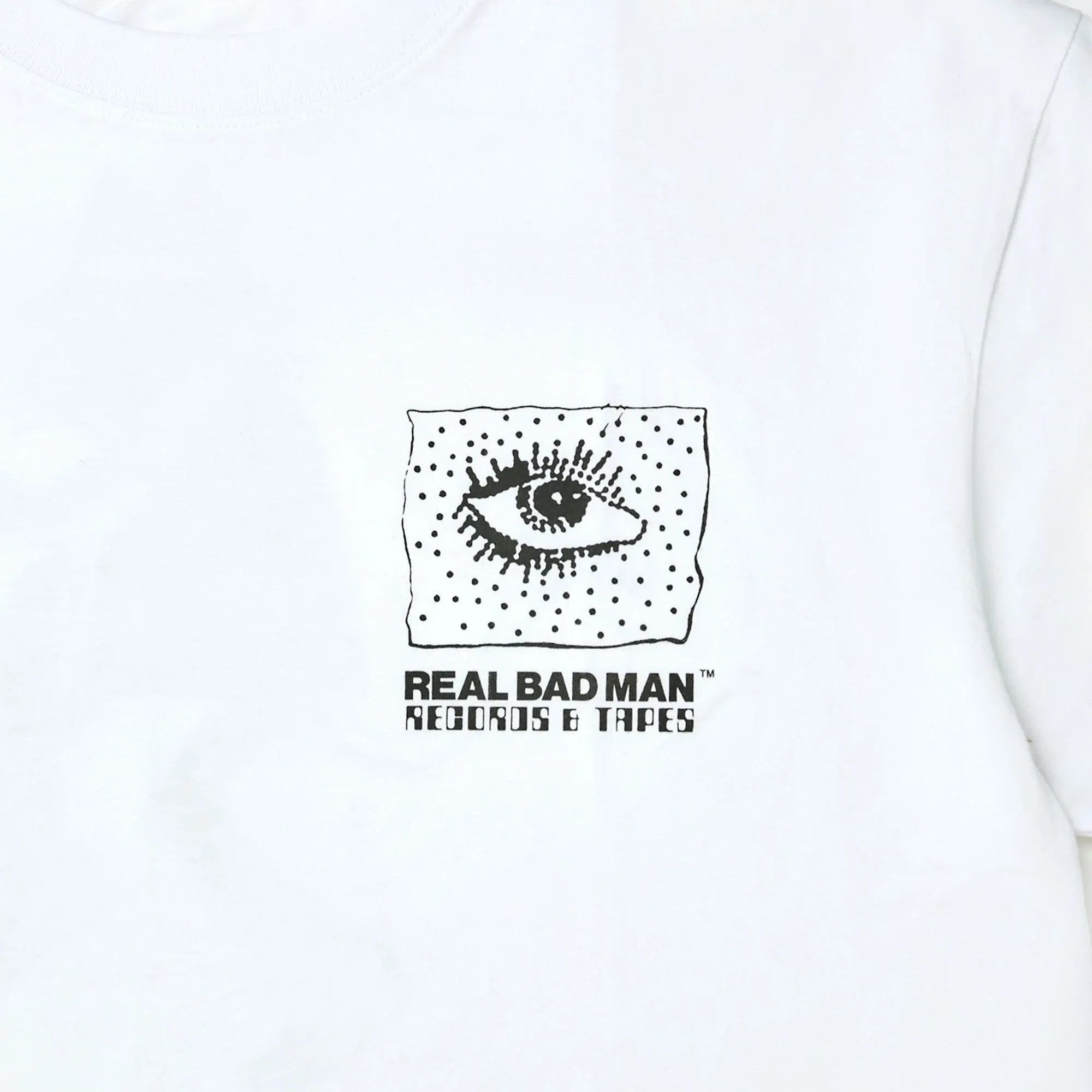 Real Bad Man Records And Tapes T Shirt White