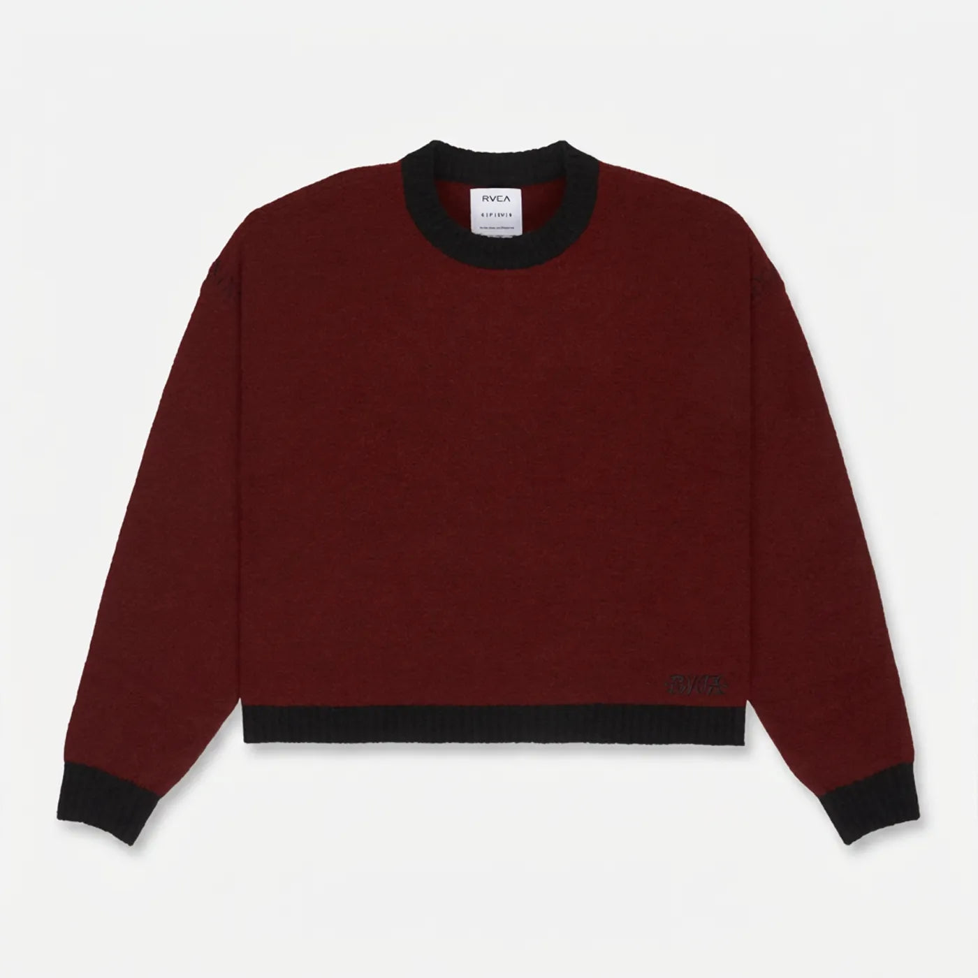 RVCA Dalas Flower Knit Sweater Brick Red