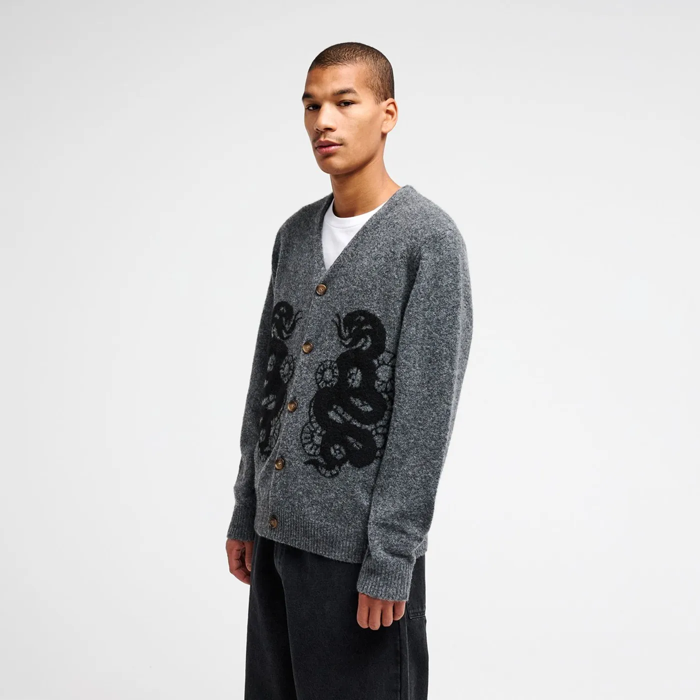 Cardigan RVCA Dalas Snake Washed Black