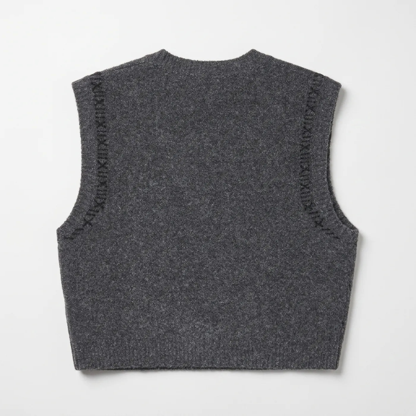 RVCA Dalas Snake Knit Sweater Vest Washed Black