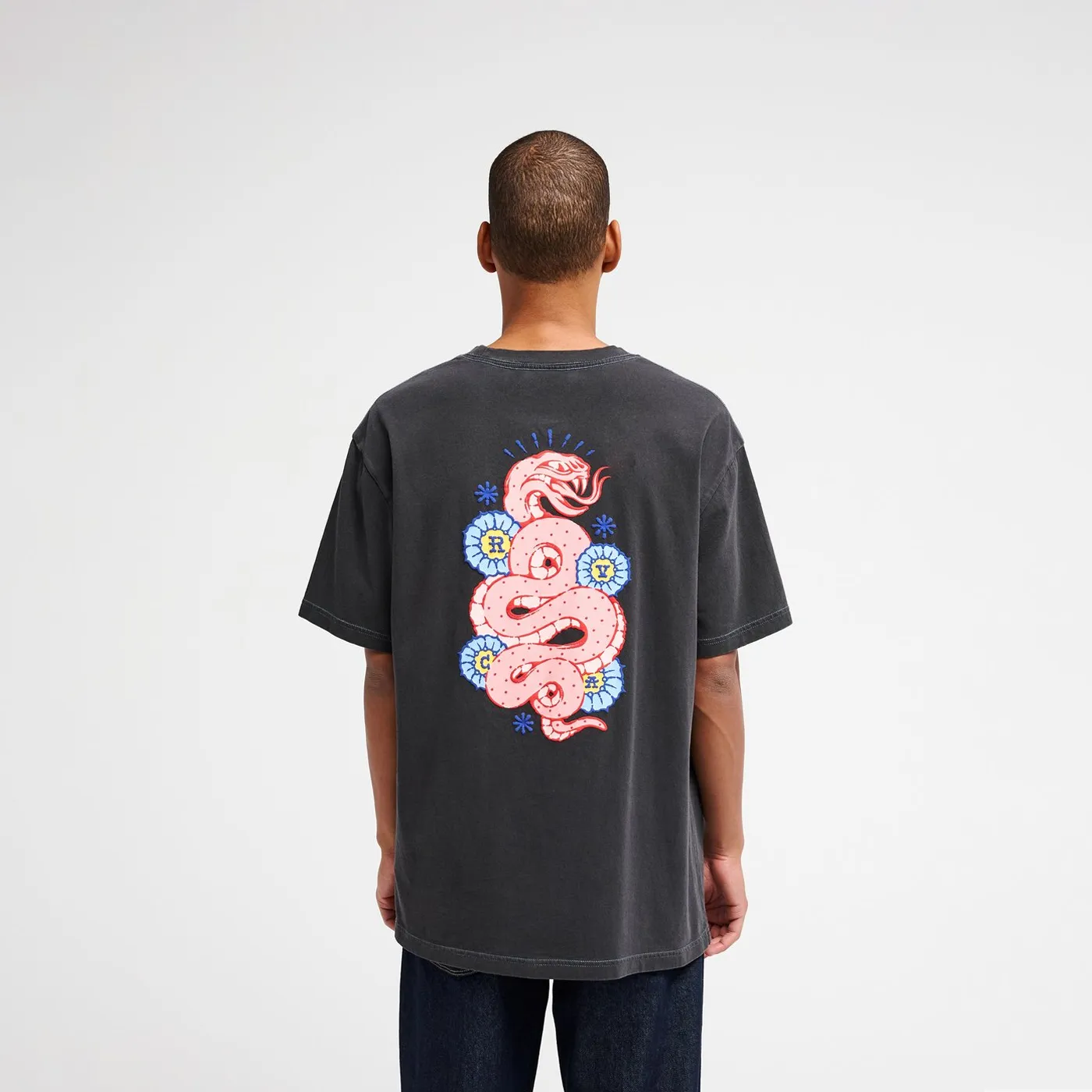 T-shirt RVCA Dalas Snake Washed Black