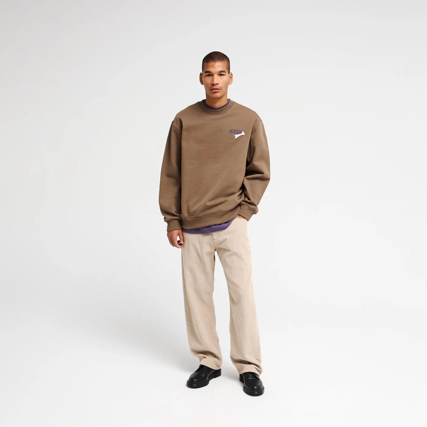 Sweat col rond RVCA Dalas Tiger Palm Wood