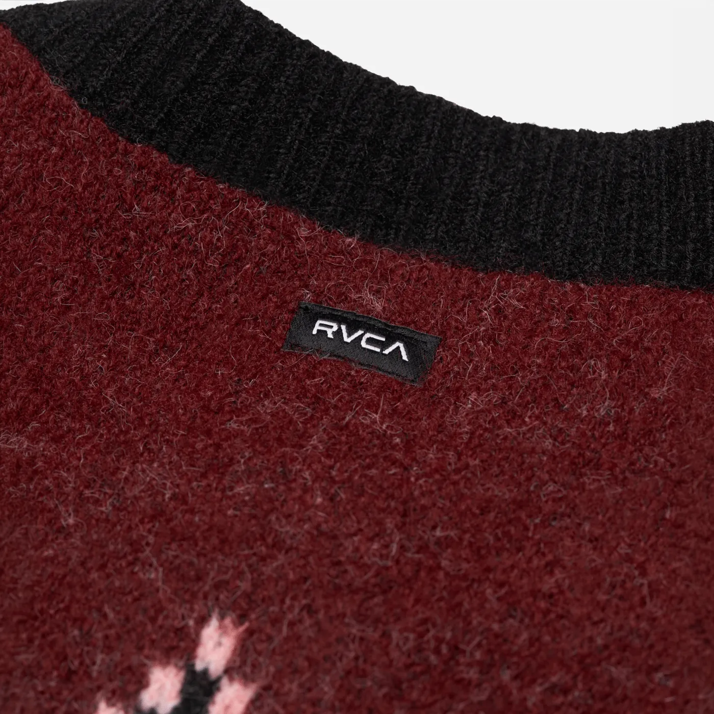 Cardigan RVCA Fairisle Washed Black