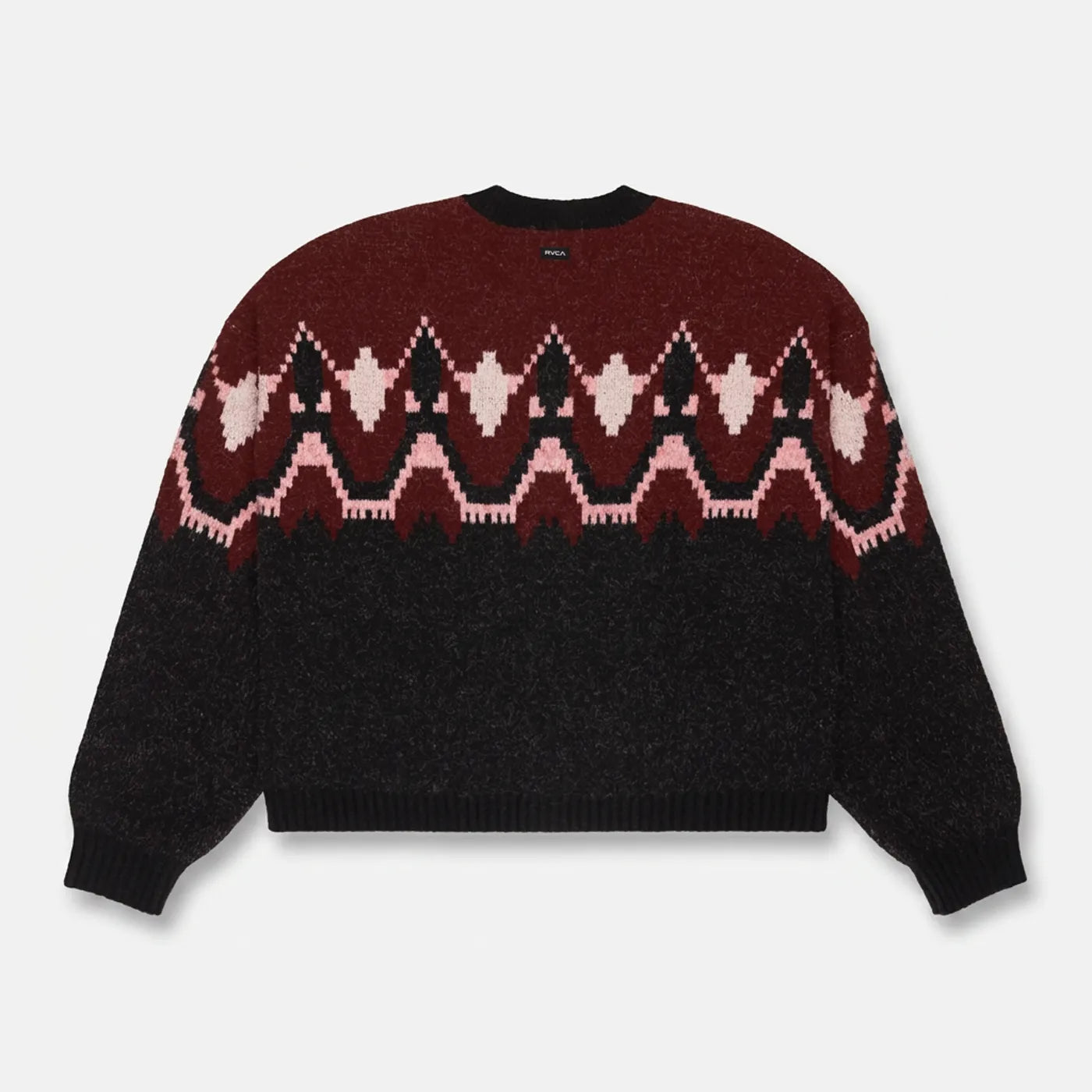 Cardigan RVCA Fairisle Washed Black