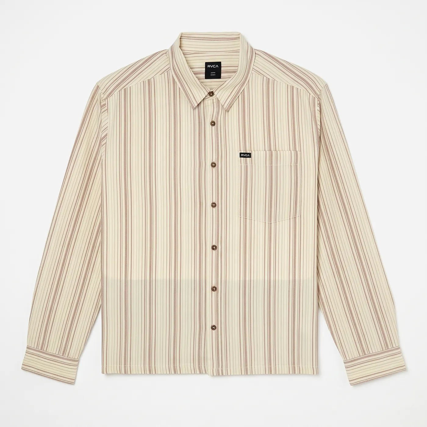 Chemise manches longues RVCA Harry Stripe Khaki