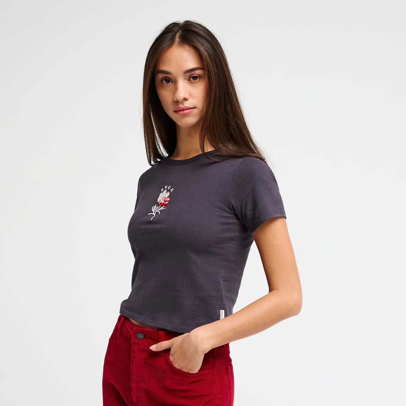 T-shirt baby tee RVCA Odai Garage Blue