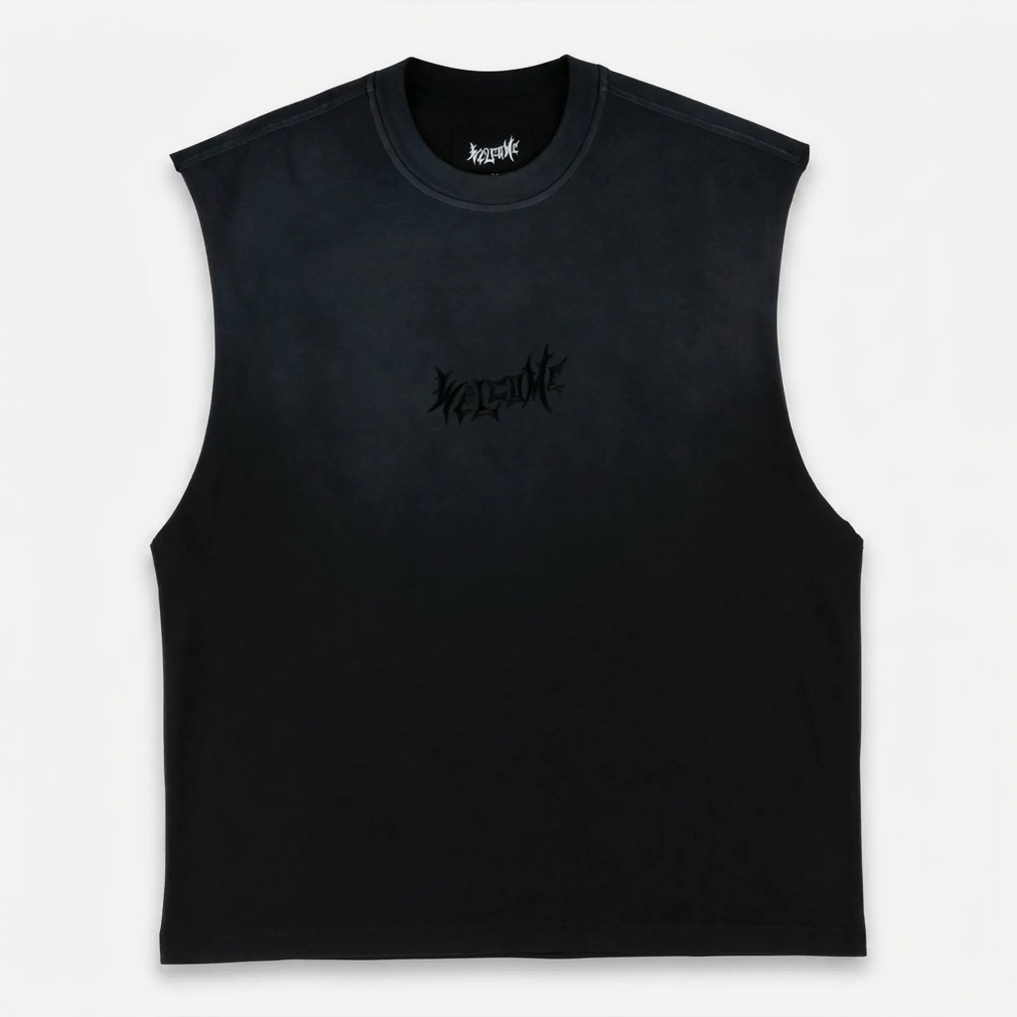 Welcome Vamp Sleeveless Tee Black Sun Fade