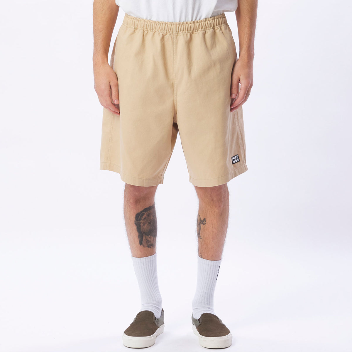 OBEY - EASY RELAXED TWILL SHORT - Irish cream