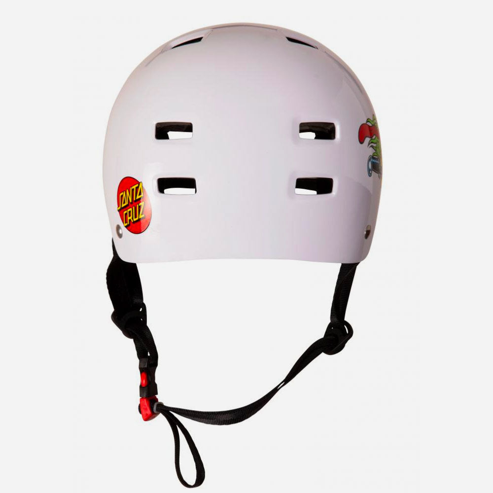 Bullet x Santa Cruz - Casque Junior de skateboard Slasher - Blanc Brillant