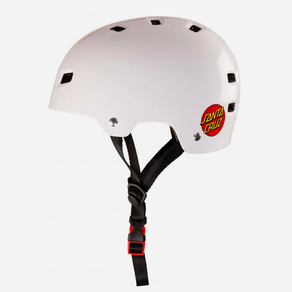 Bullet x Santa Cruz - Casque Junior de skateboard Slasher - Blanc Brillant