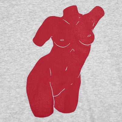 Five -A - Classic Hoodie - Gray - Red