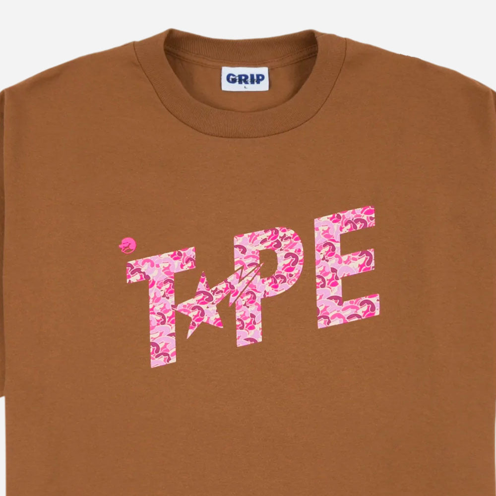 CLASSIC GRIP - TAPE STAR T-SHIRT - Brown