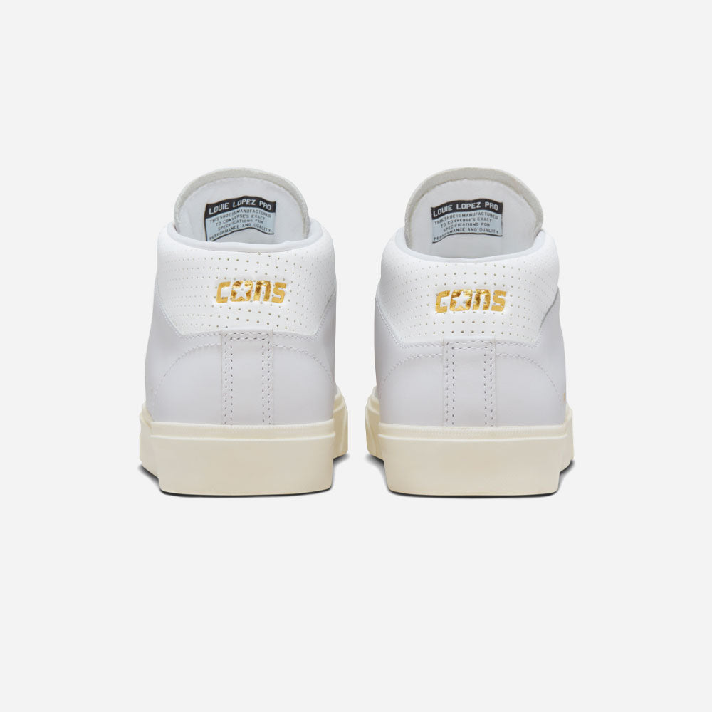 CONVERSE CONS - LOUIE LOPEZ PRO MID - White - White - Egret