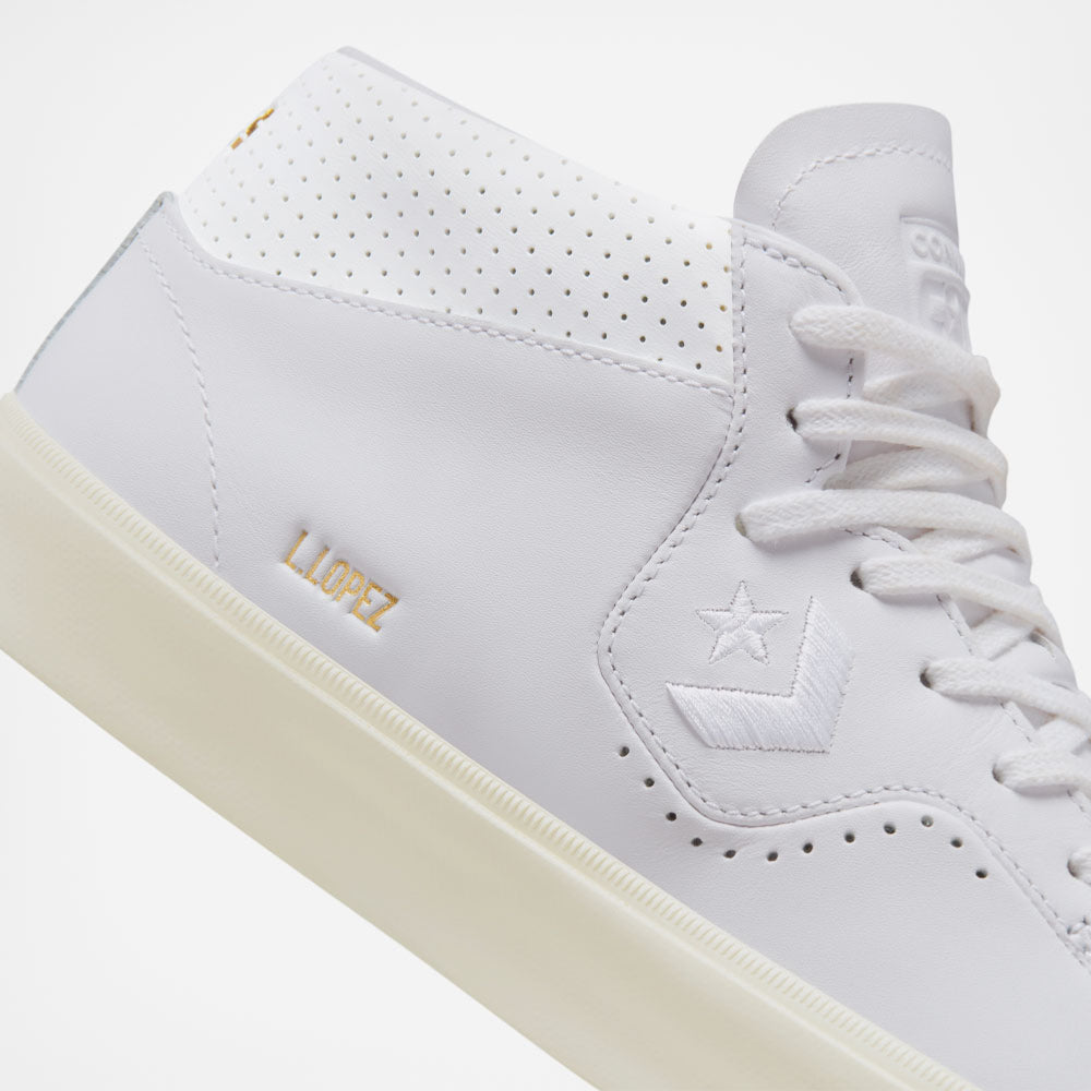 CONVERSE CONS - LOUIE LOPEZ PRO MID - White - White - Egret