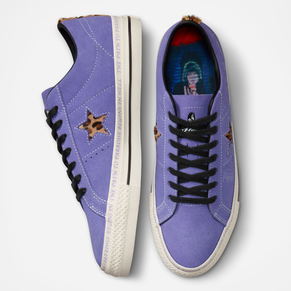 CONS by CONVERSE x PARADISE NYC - ONE STAR PRO OX SEAN PABLO - Wild Lilac - Black - Egret