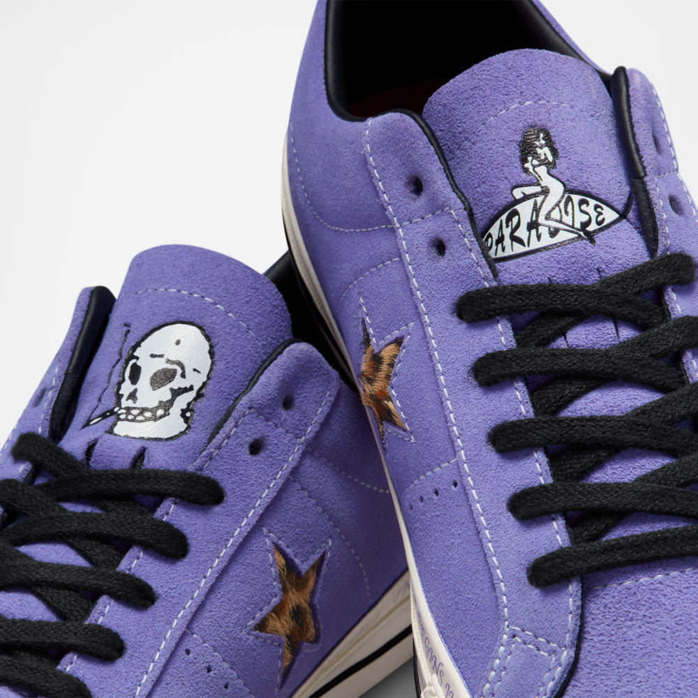 CONS by CONVERSE x PARADISE NYC - ONE STAR PRO OX SEAN PABLO - Wild Lilac - Black - Egret