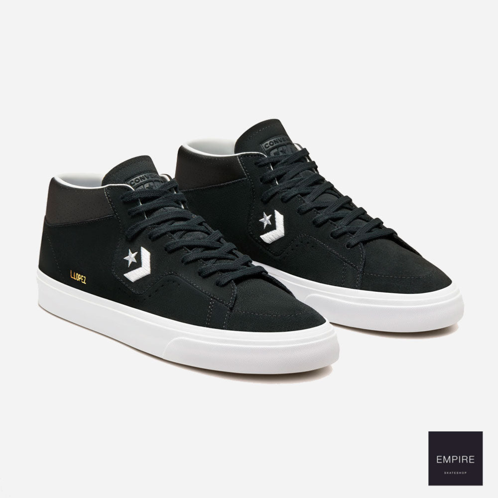 CONVERSE CONS LOUIE LOPEZ PRO MID - Black-Black-White