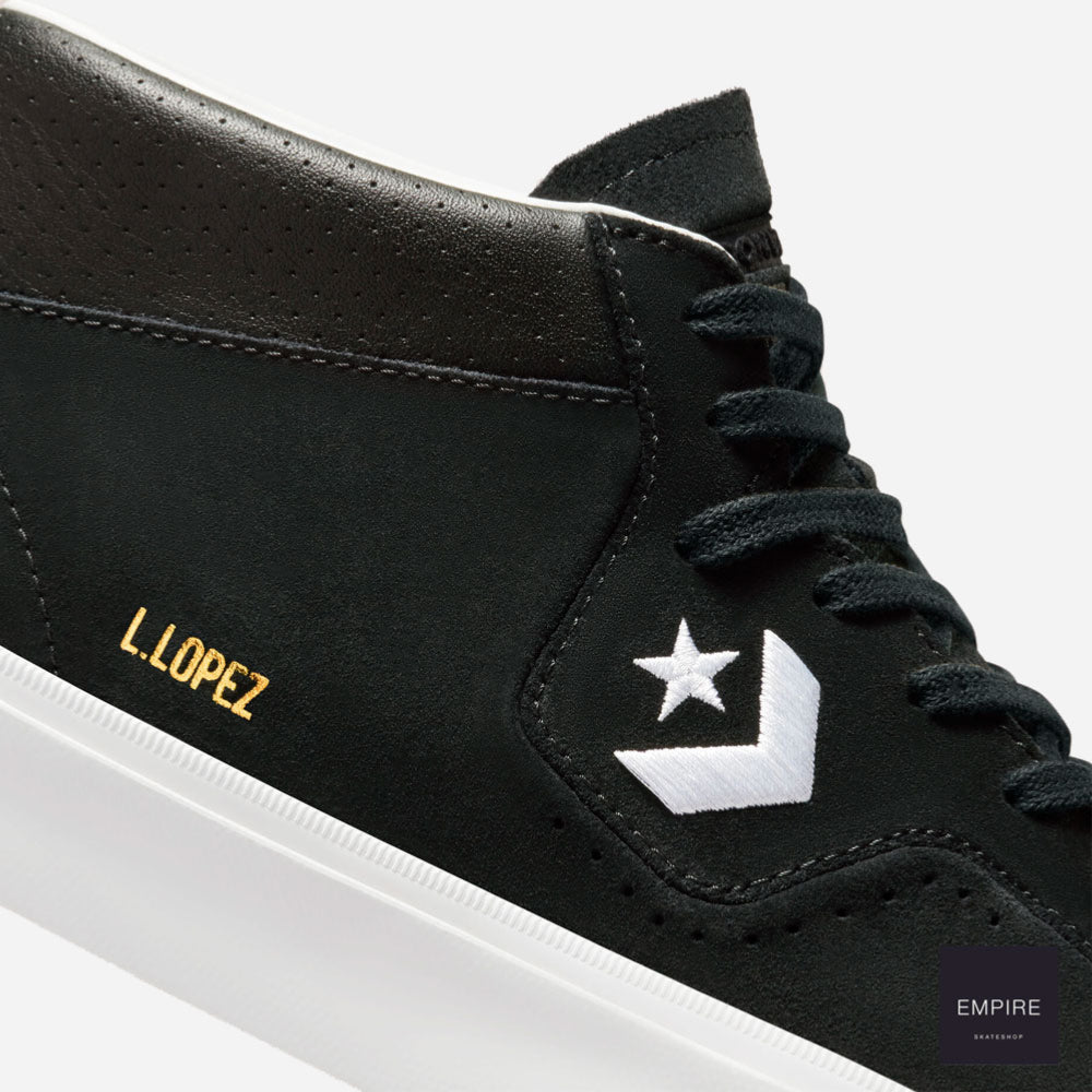 CONVERSE CONS LOUIE LOPEZ PRO MID - Black-Black-White