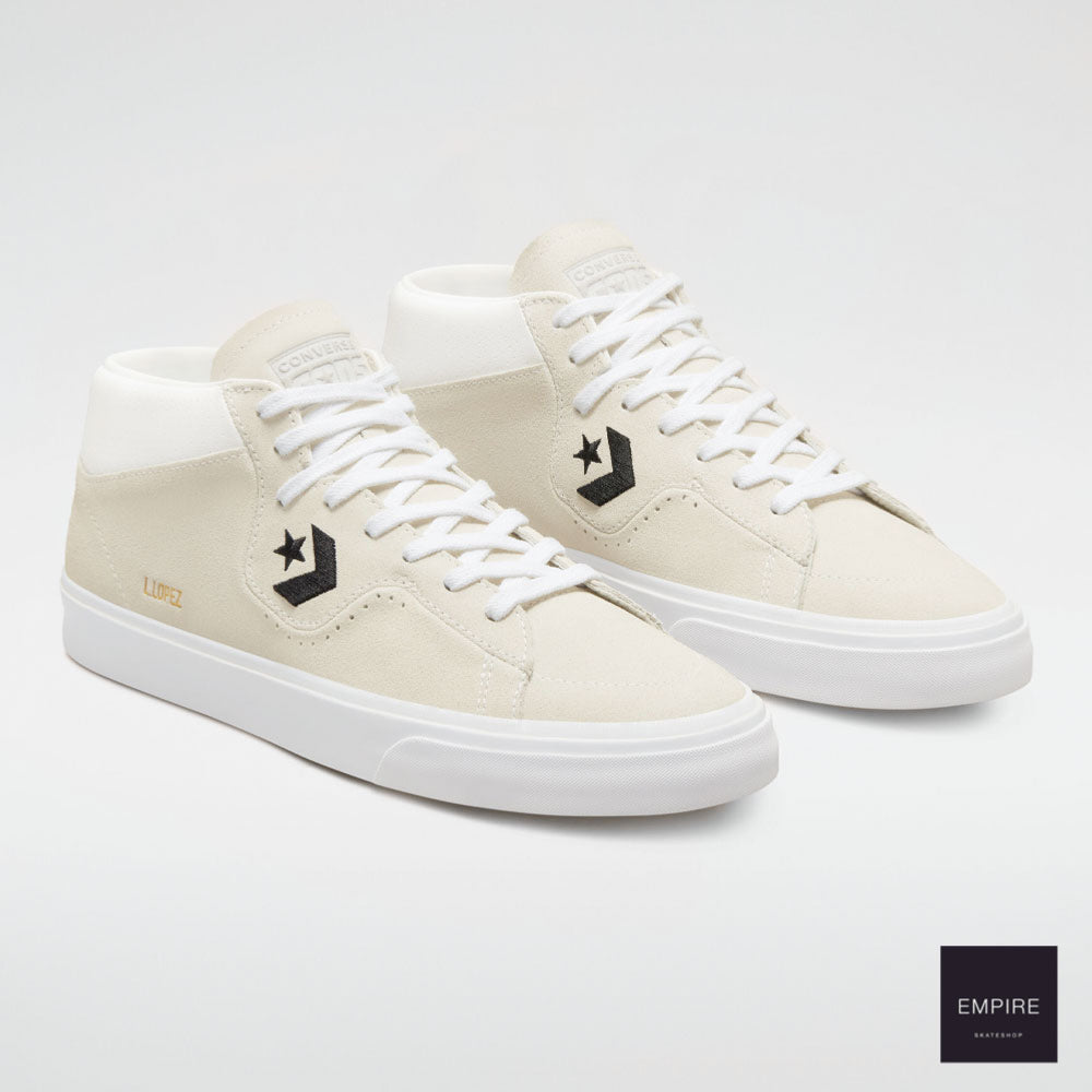 CONVERSE CONS - LOUIE LOPEZ PRO MID - White - Black - White