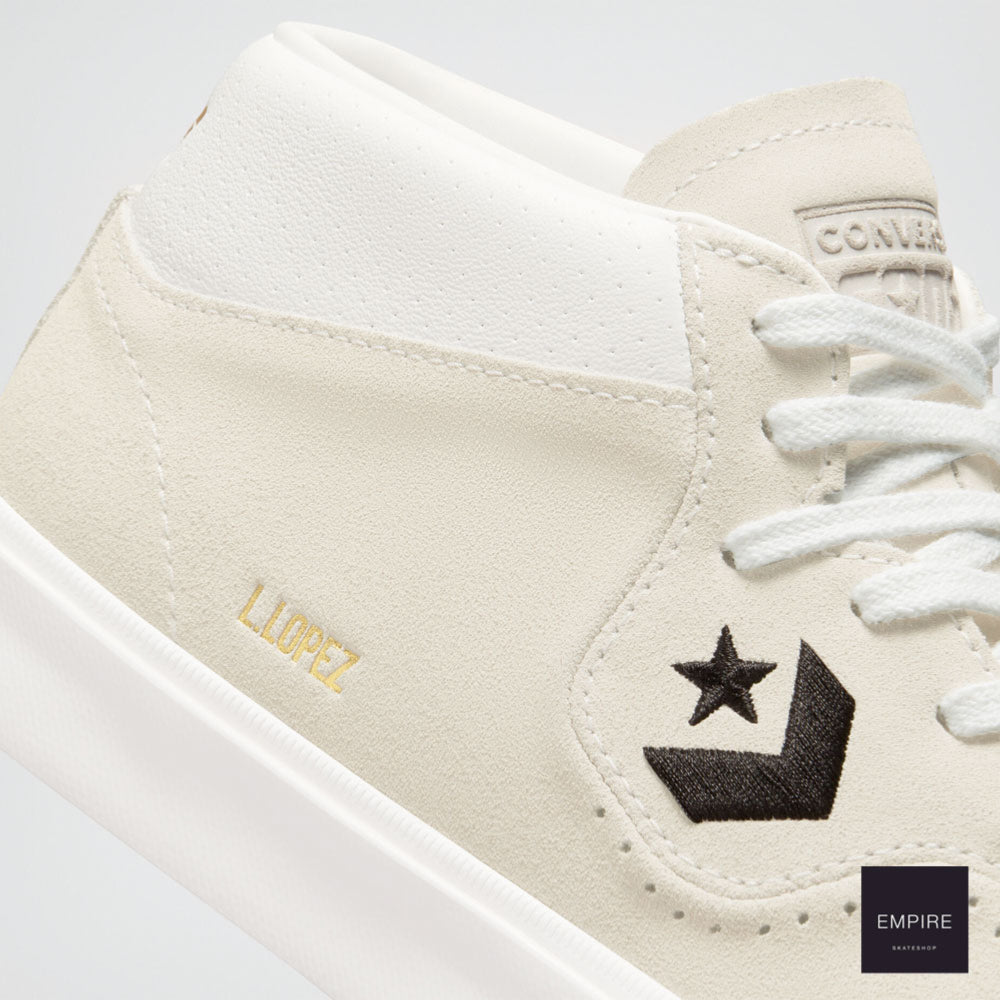 CONVERSE CONS - LOUIE LOPEZ PRO MID - White - Black - White