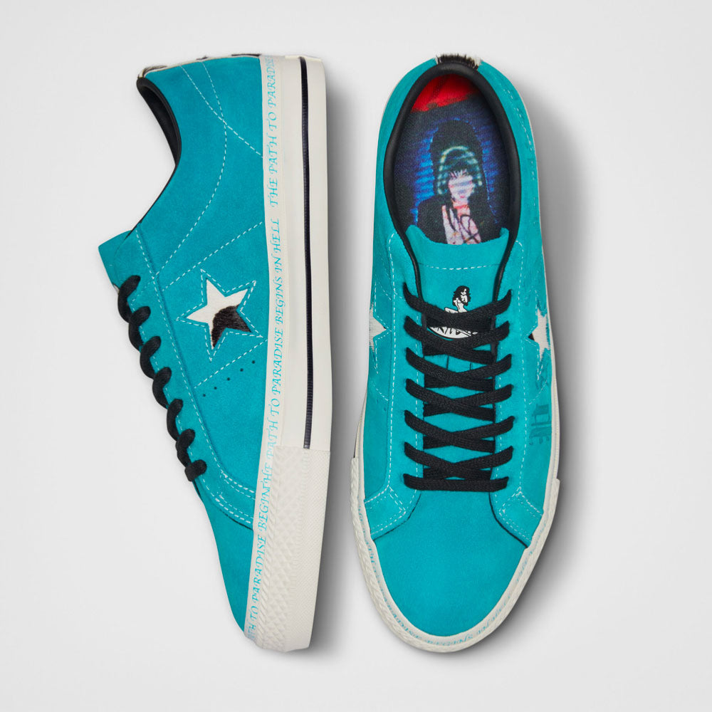 CONS by CONVERSE x PARADISE NYC - ONE STAR PRO OX - RAPID TEAL BLACK EGRET