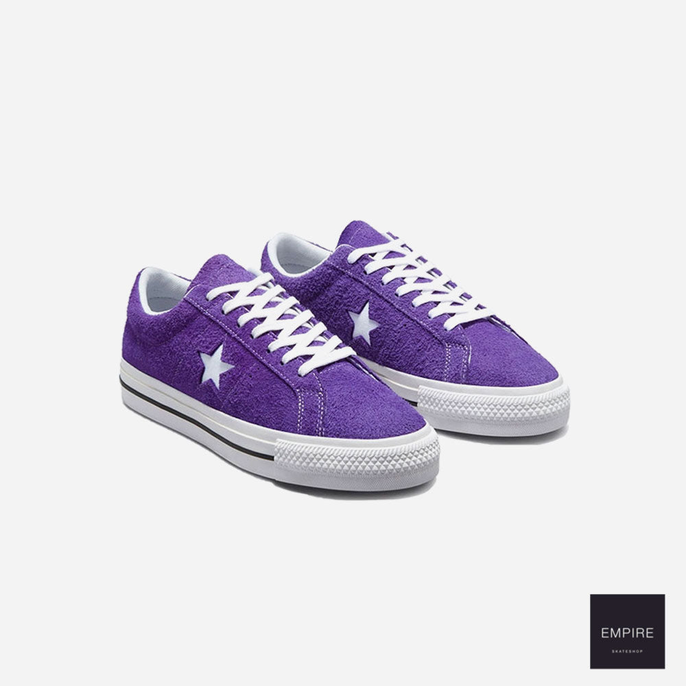 CONVERSE - ONE STAR HAIRY SUEDE - COURT PURPLE - BLACK - WHITE