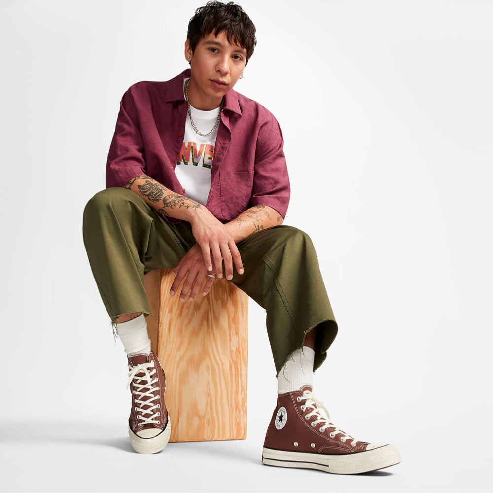 CONVERSE - CHUCK TAYLOR 70 HI - Squirrel Friend - Egret - Black