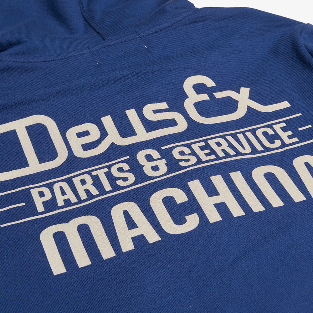 DEUS EX MACHINA - EGG & BEANS ZIP HOODIE - ENSIGN BLUE